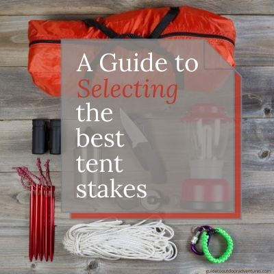 tent stakes, guy lines, lantern, caribiner, binoculars, utility knife, toolkit